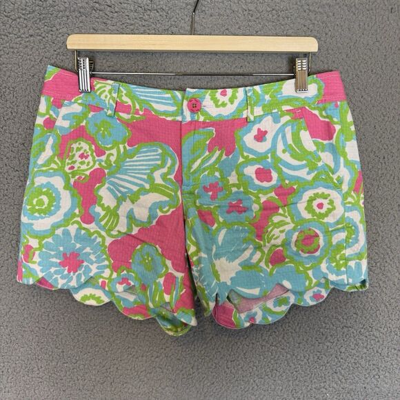 S Lilly Pulitzer Short Womens 8 The Buttercup Multicolor‎ Floral Print Beachy - Picture 1 of 7